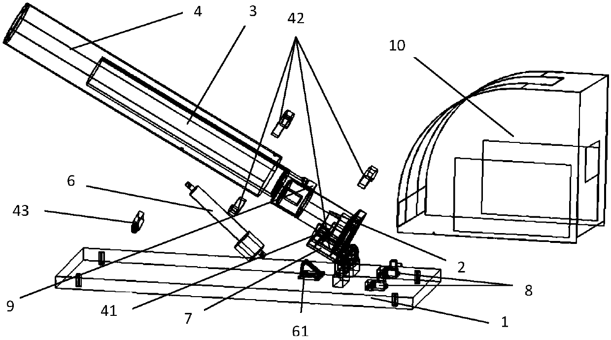 Compressed air ejection experiment device simulating missile ejection