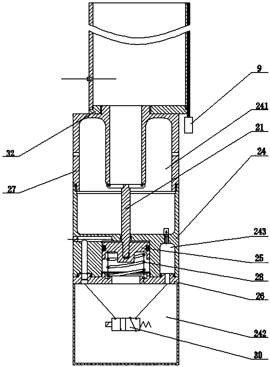 Compressed air ejection experiment device simulating missile ejection