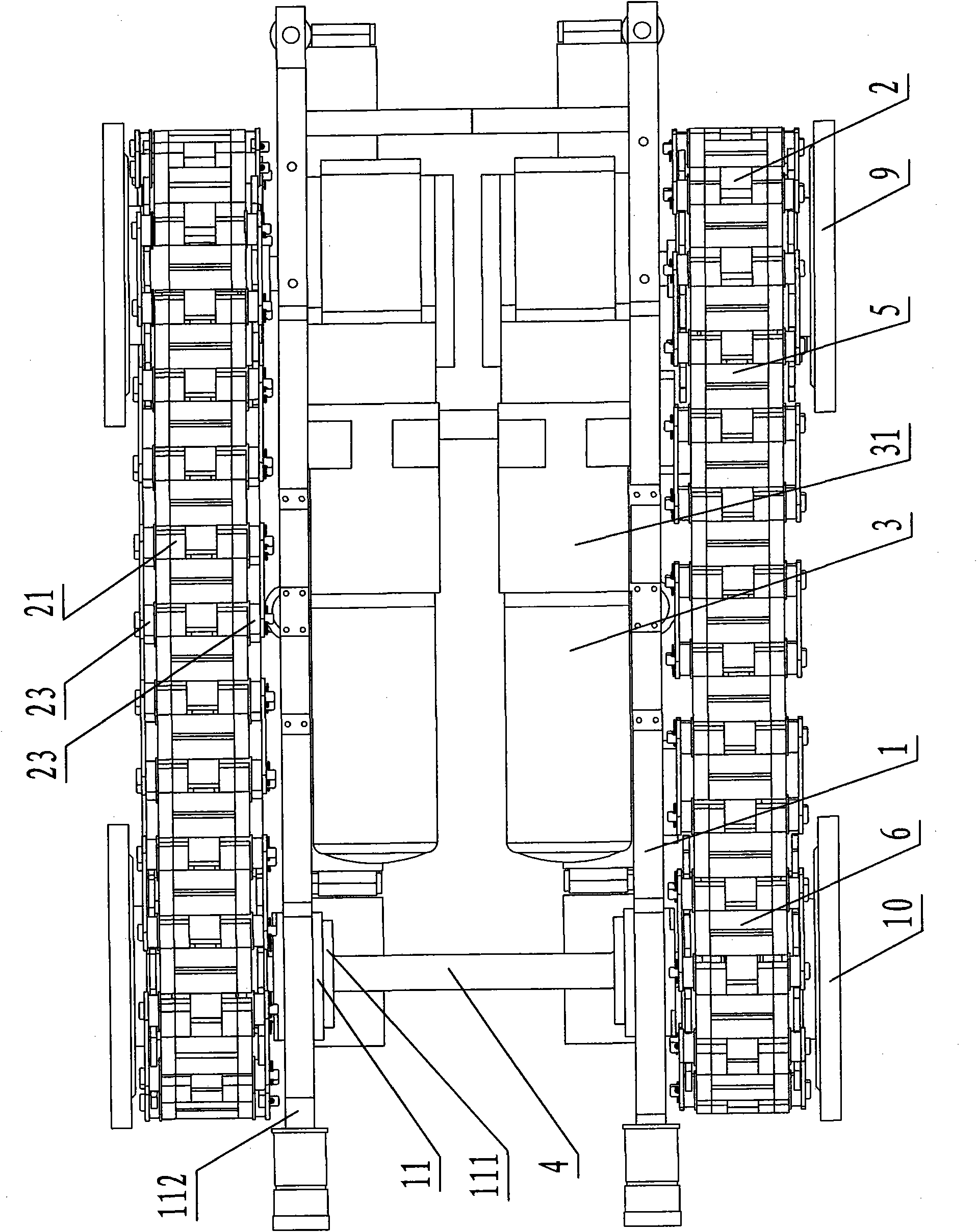 Crawler-type permanent magnet crawling vehicle