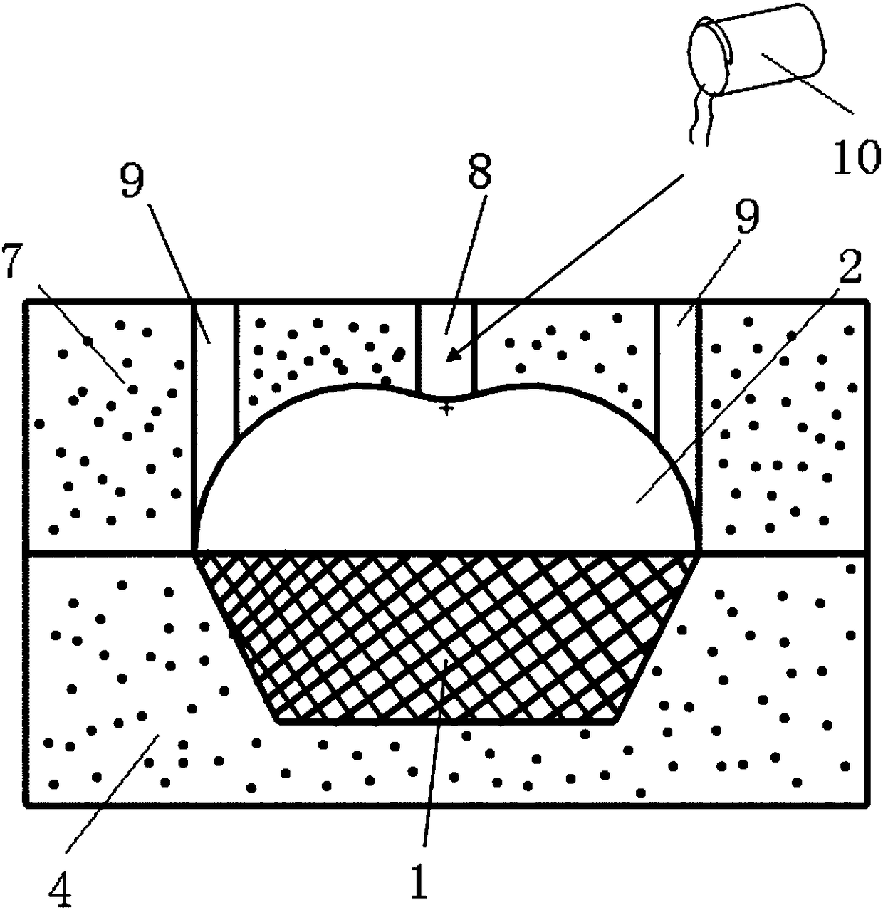 A kind of manufacturing method of drawing mold of aircraft parts of resin-based composite material