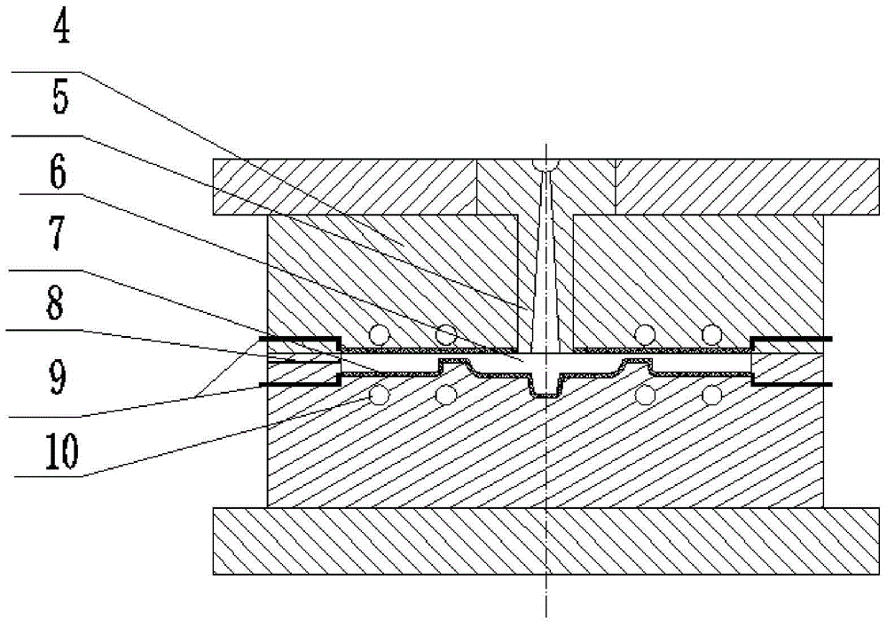 Rapid thermal cycle injection molding device based on graphene coating