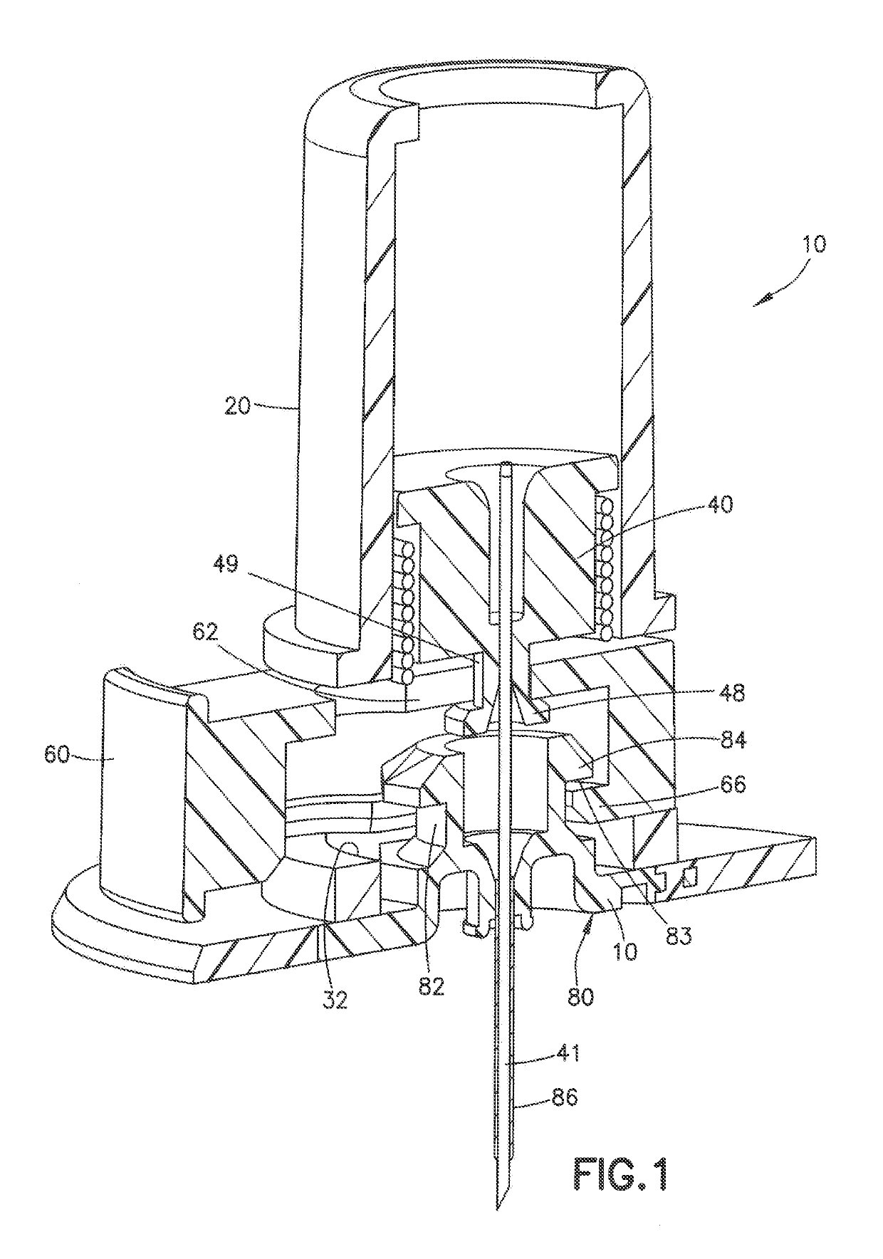 Subcutaneous Infusion Needle Stick Prevention Device Using Needle Hub Retraction