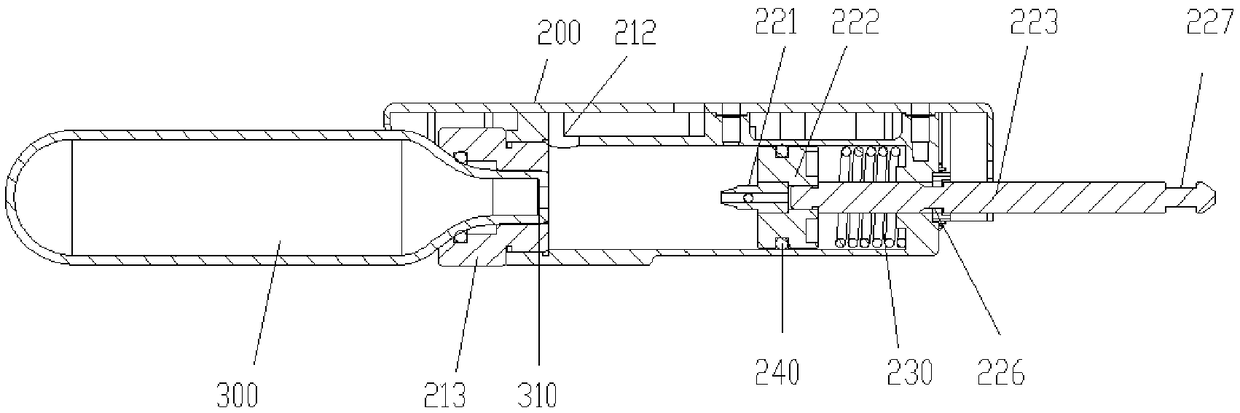 Gas release device and unmanned aerial vehicle