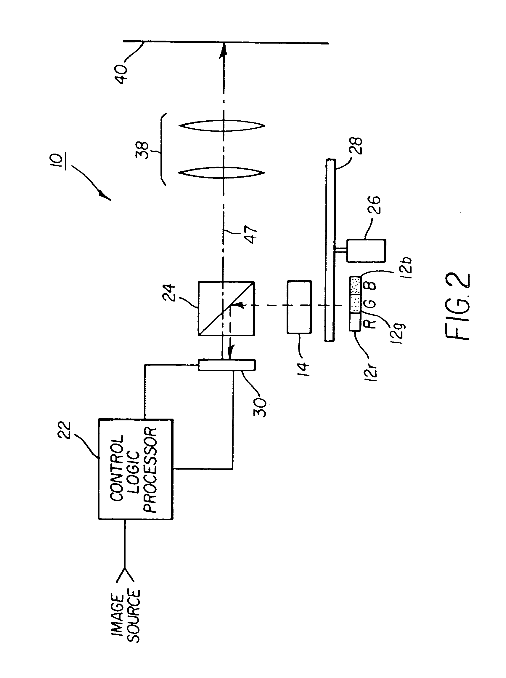 Display apparatus box using a spatial light modulator