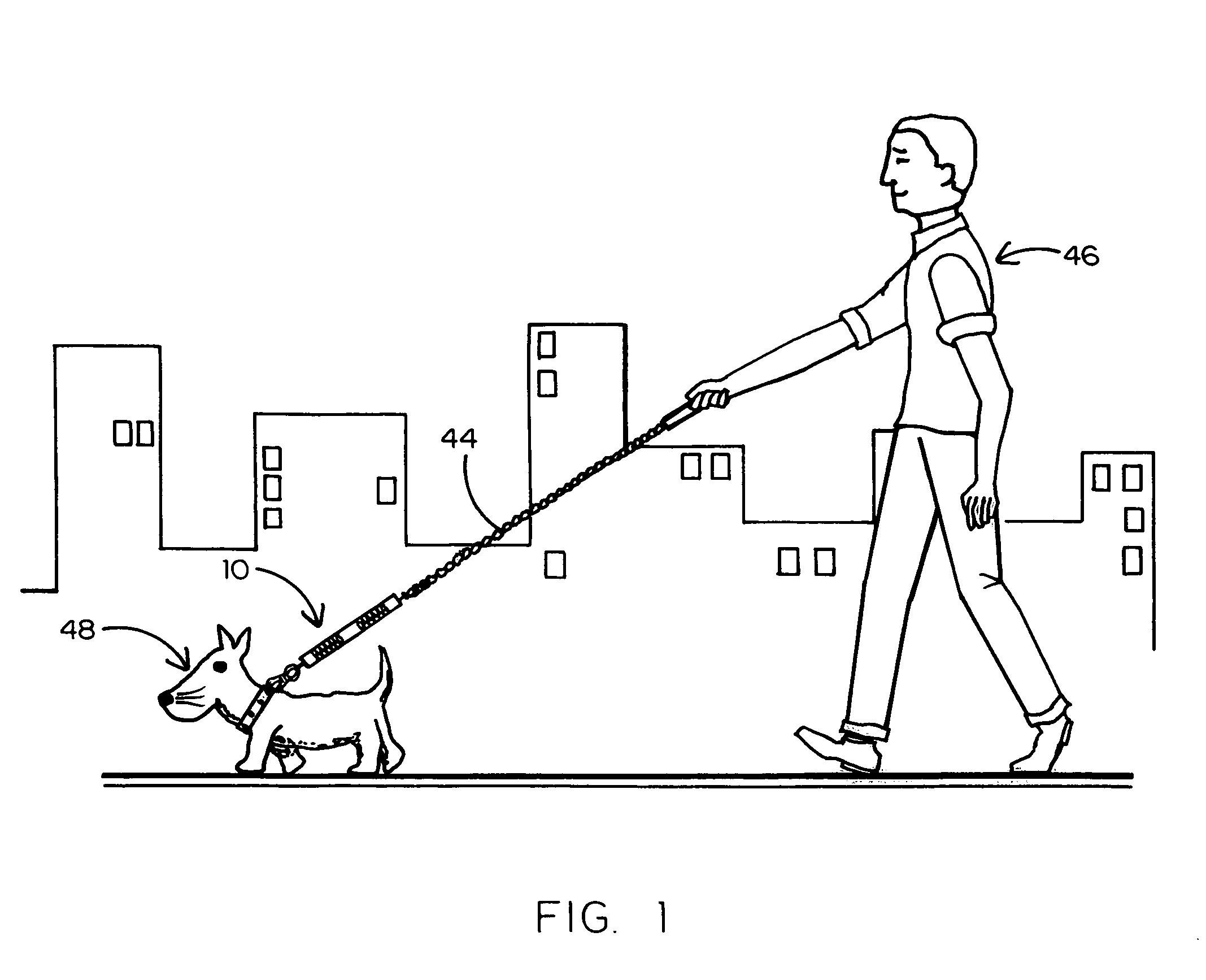 Shock absorber for attachment to a dog leash