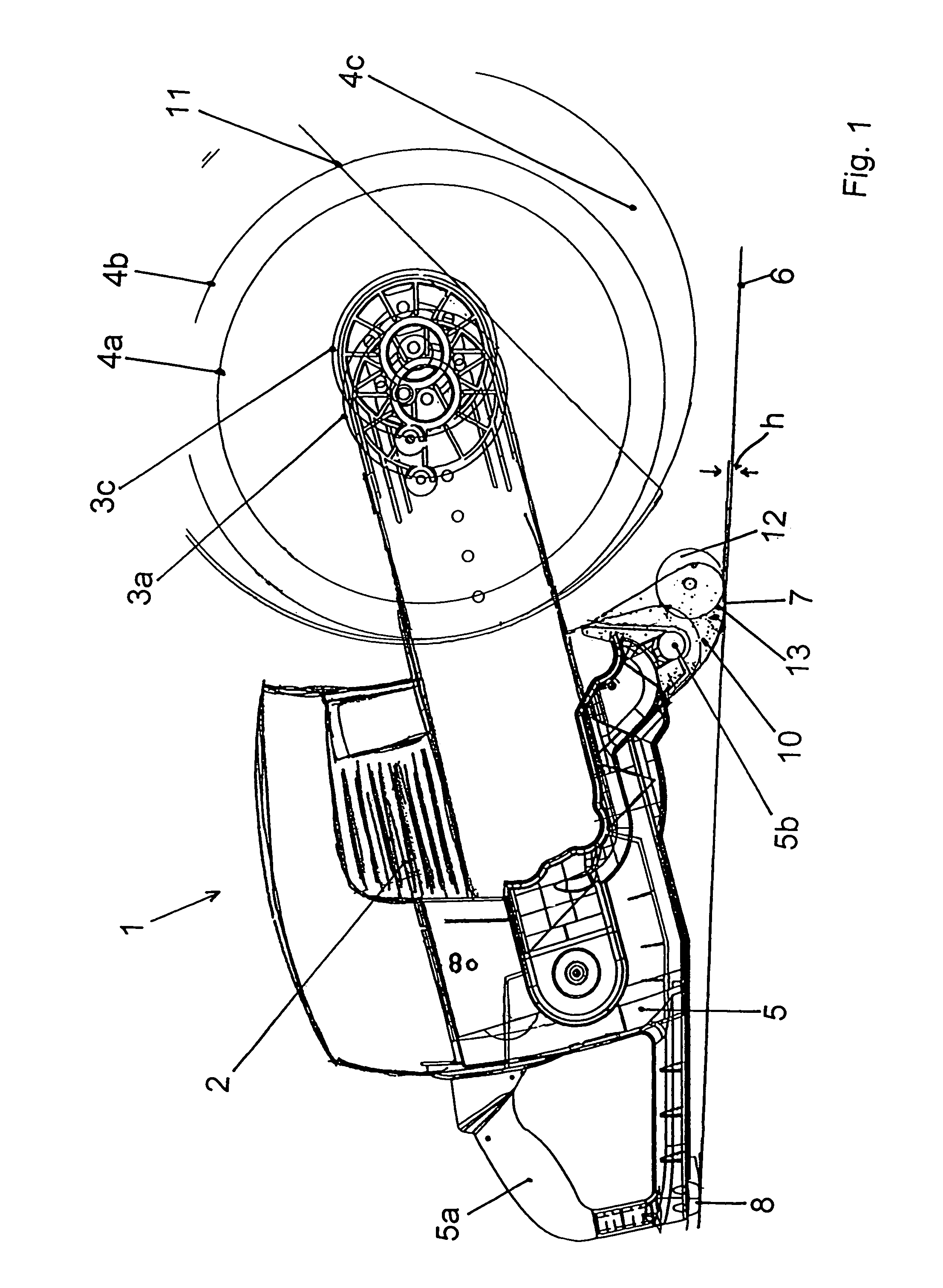 Foot unit for abrasive cutting-off machine