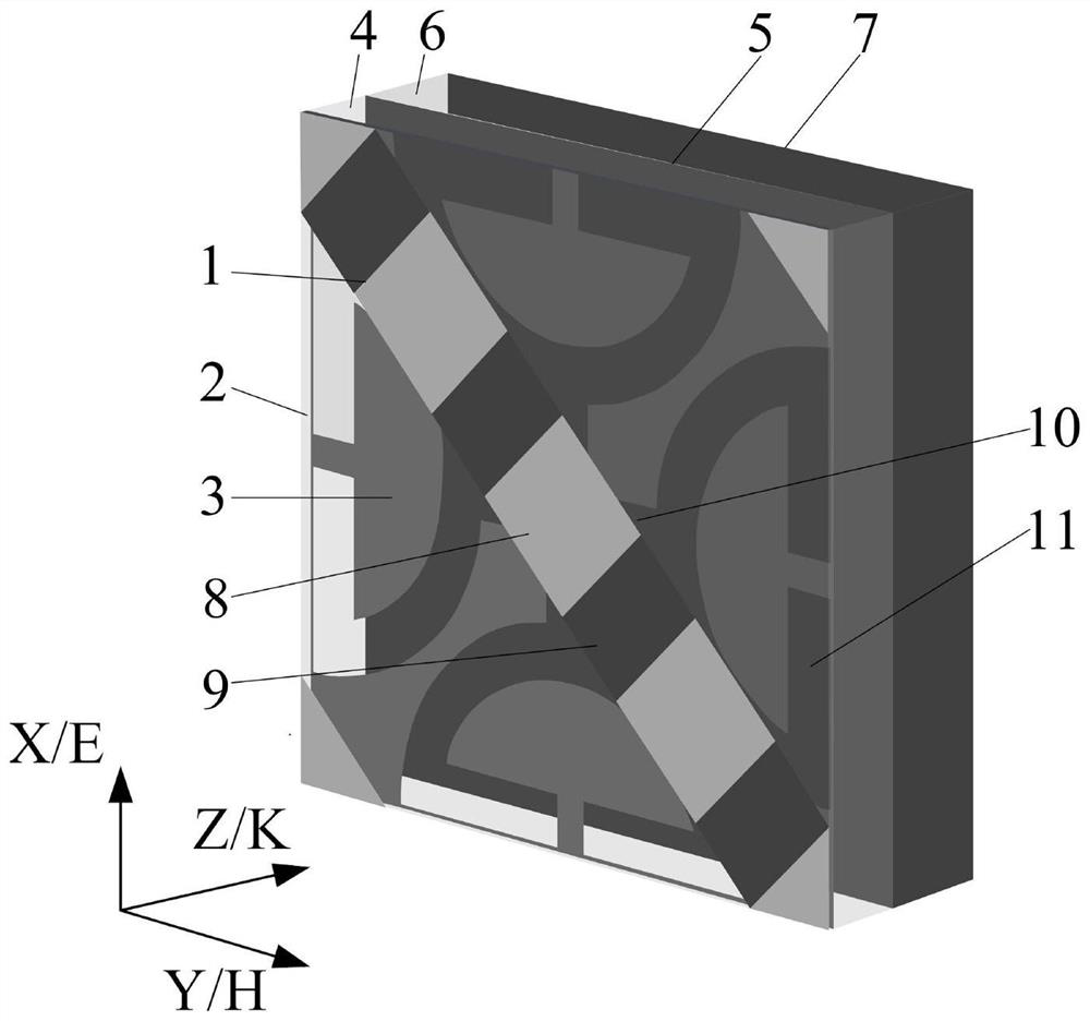 Switchable broadband multifunctional metamaterial absorber/polarization converter