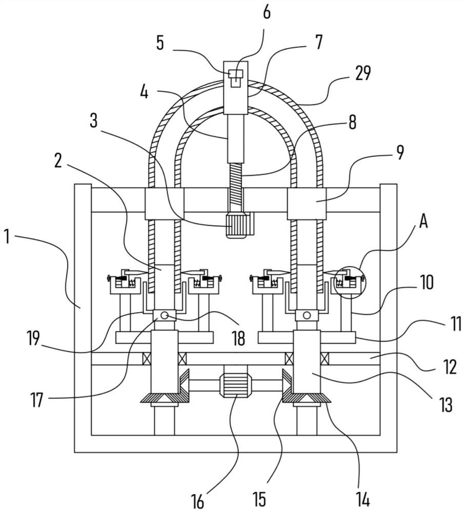 Cutting device for U-shaped quartz tube processing