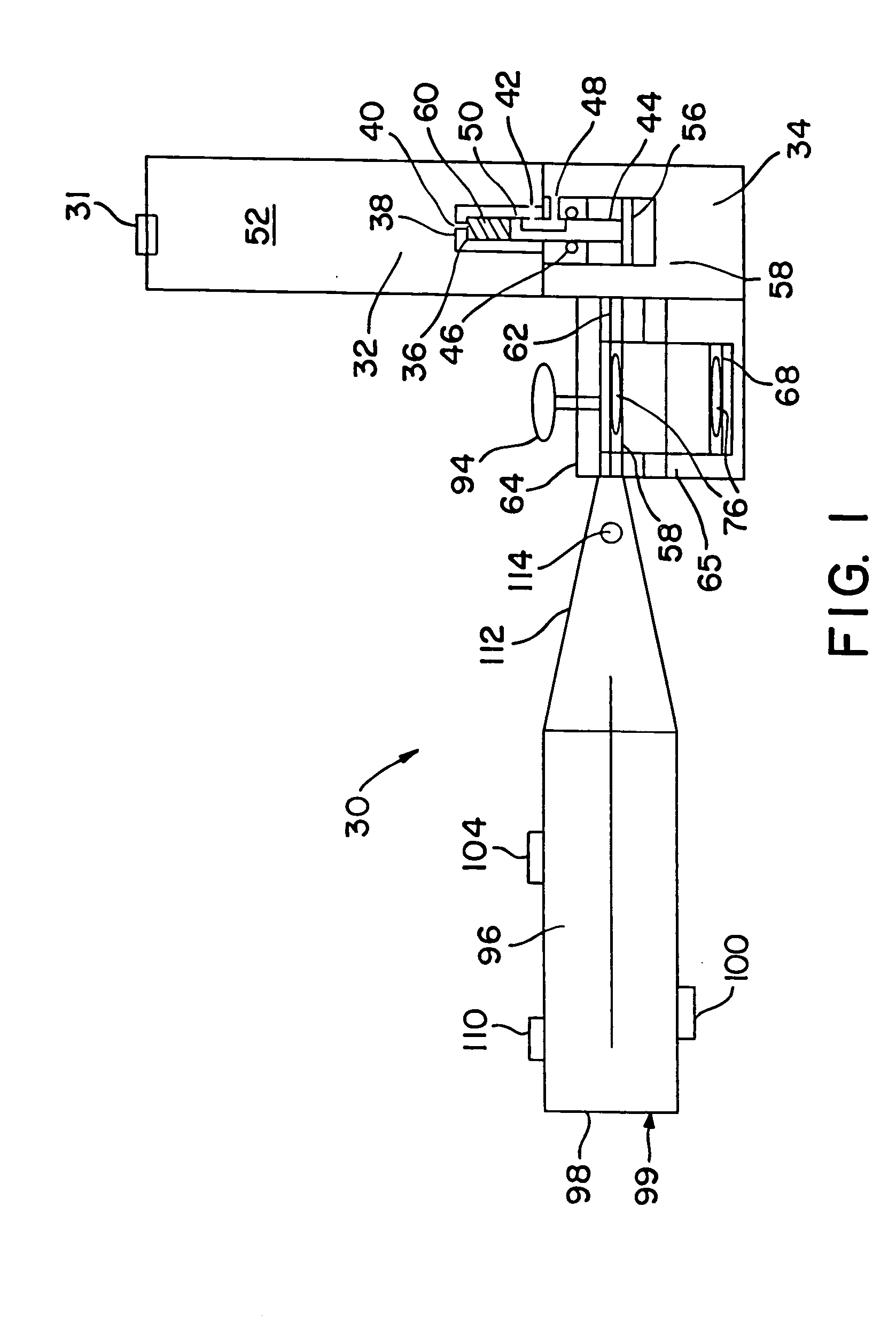 Portable gas operating inhaler