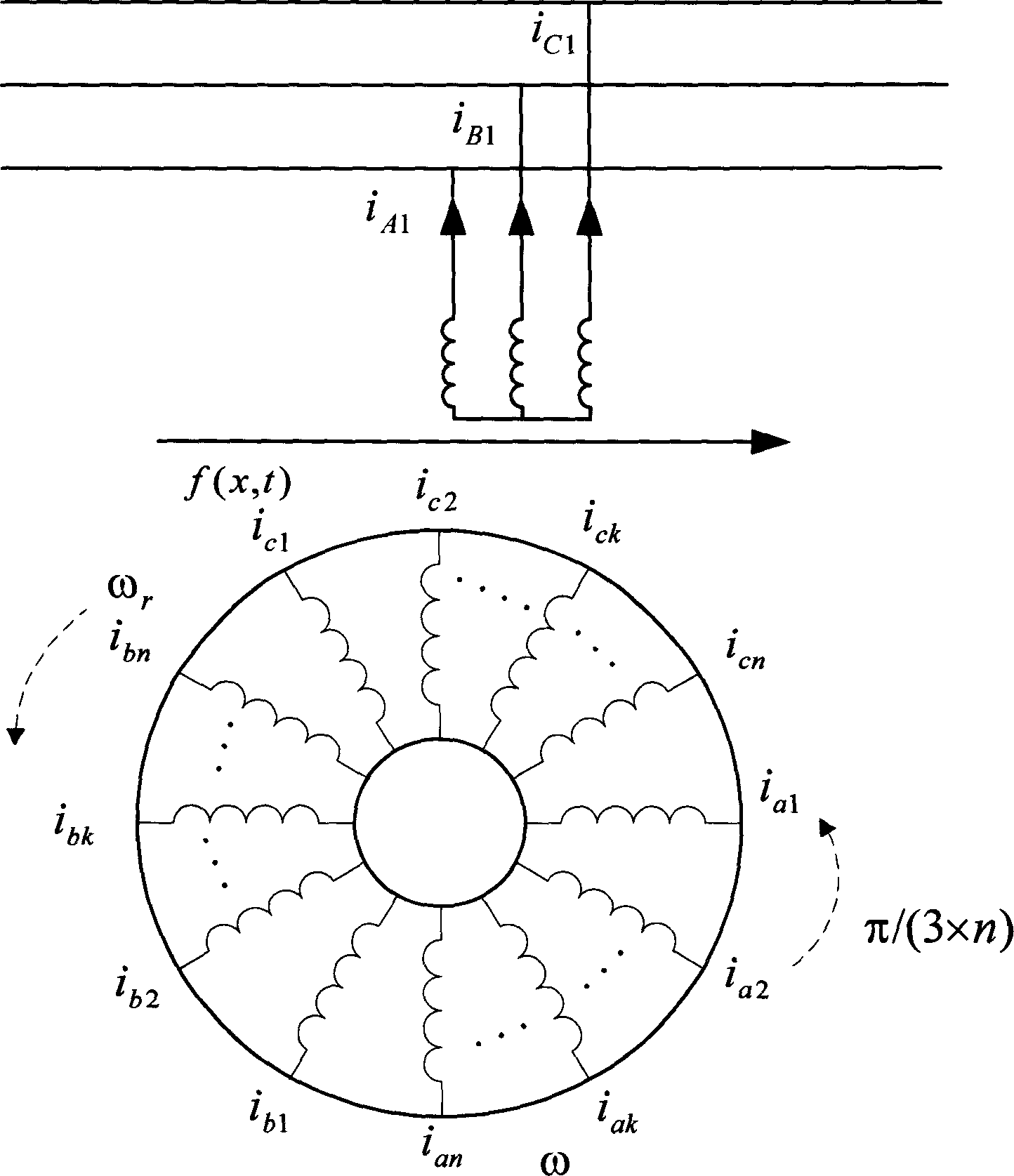 Multi three-phase AC excitation pumped storage asynchronous generator/motor