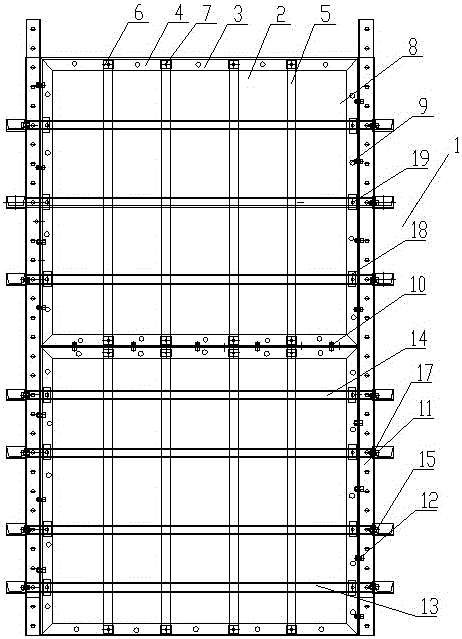 Metal frame assembled composite formwork structure