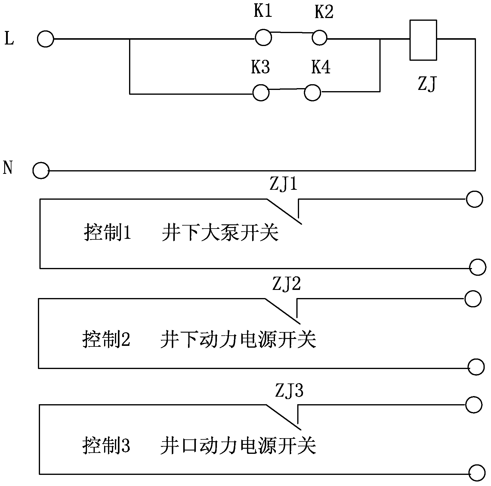 Underground local ventilator power supply system