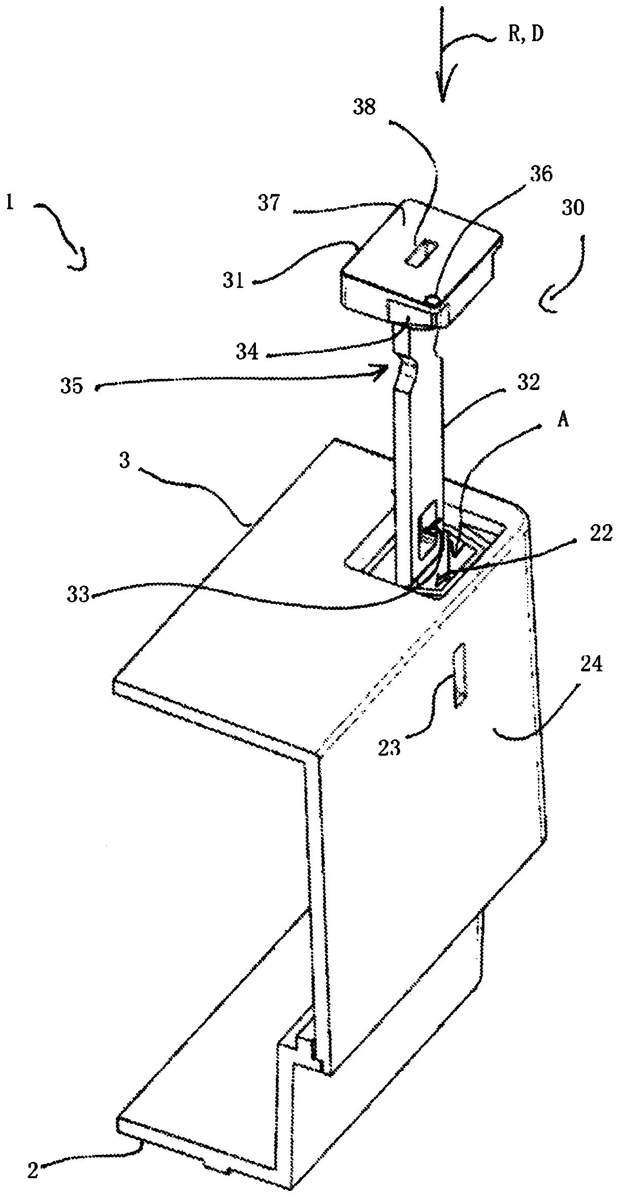 Multipart housing for consumption meter and securing device for multipart housing