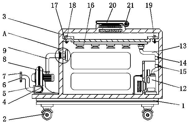 Dust collection processing device used in stone crushing process