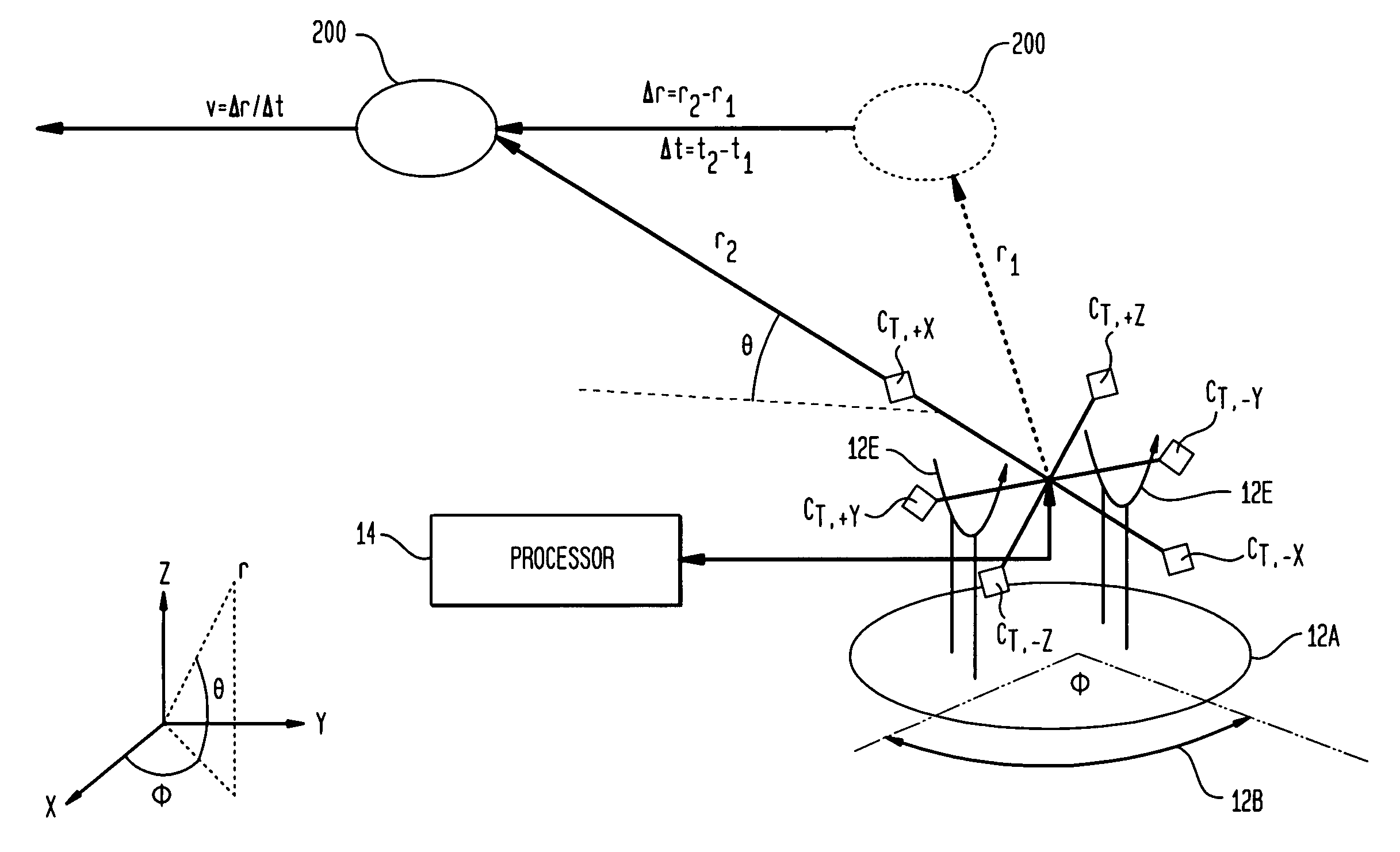 Magnetic anomaly sensing-based system for tracking a moving magnetic target