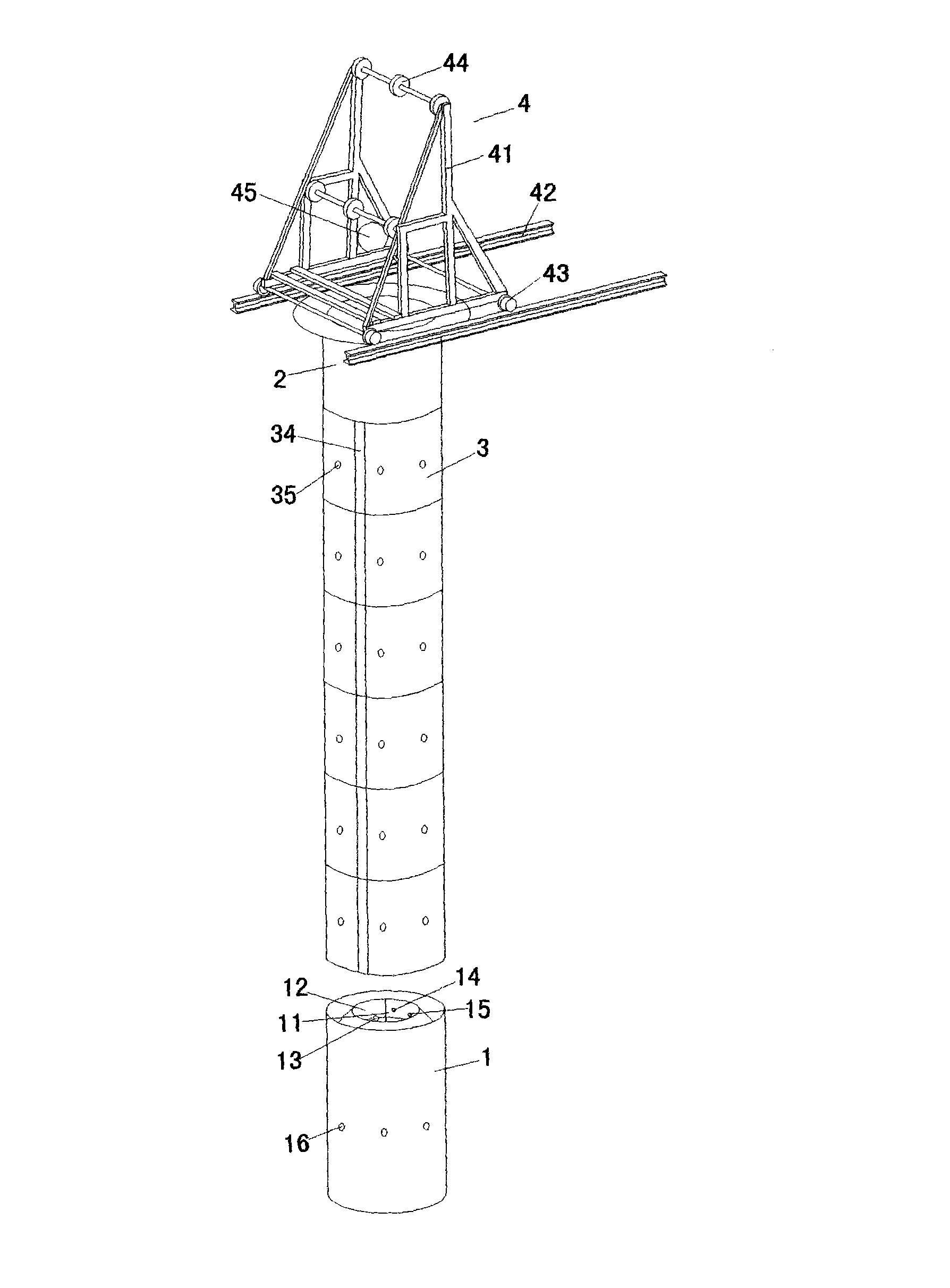 Manually digging hole full-steel cylinder-wall protecting construction device for building pile foundation and construction method thereof