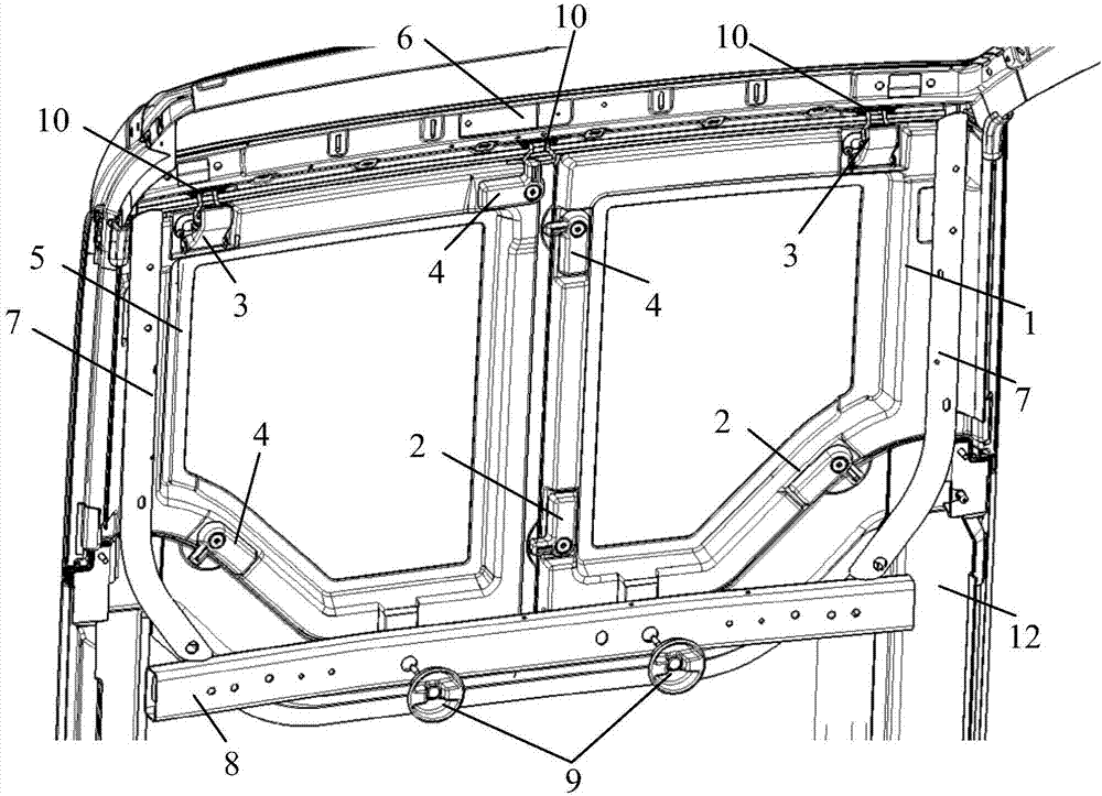 A kind of automobile front top cover assembly and automobile