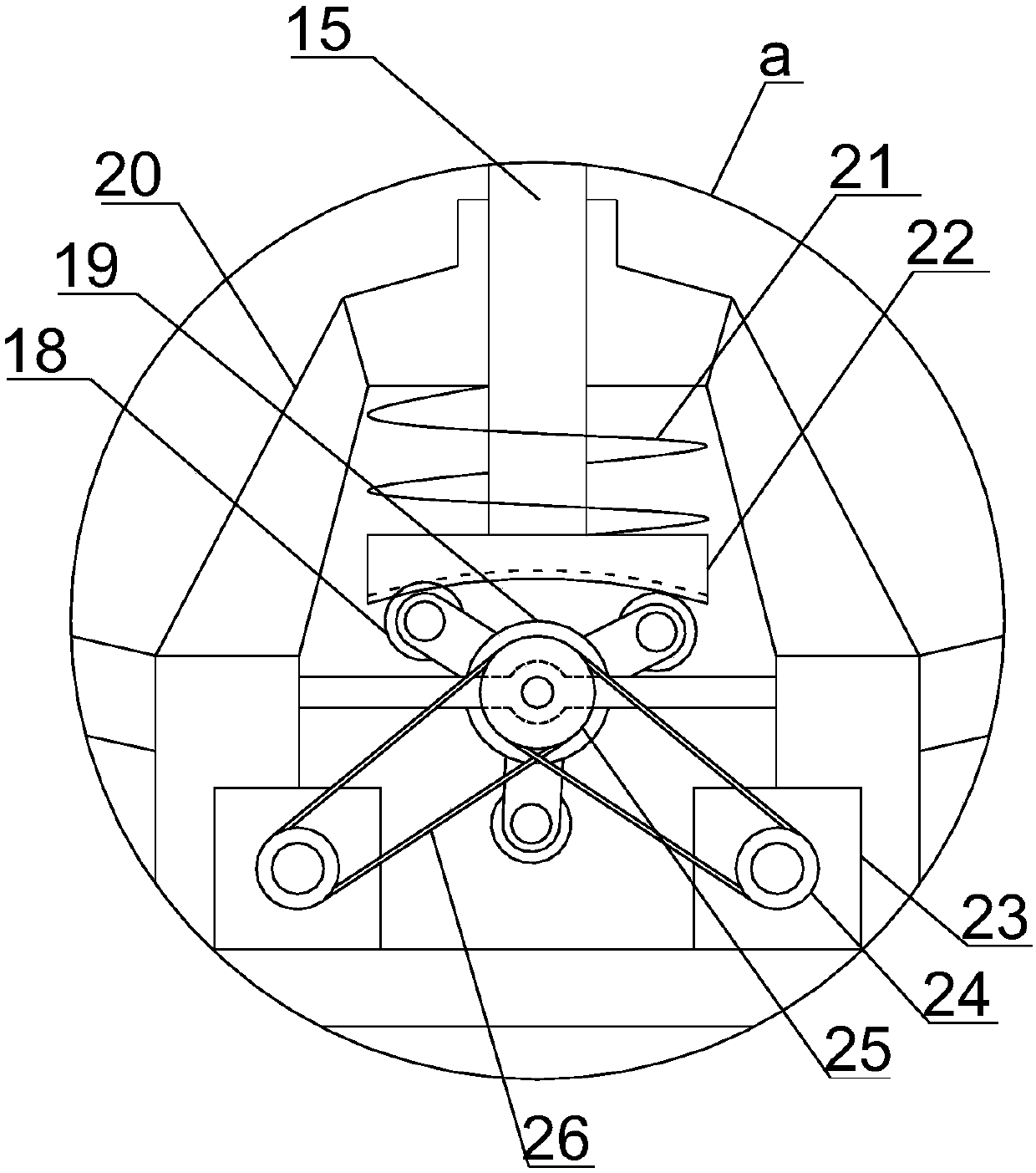 Multistage material screening mortar stirring device