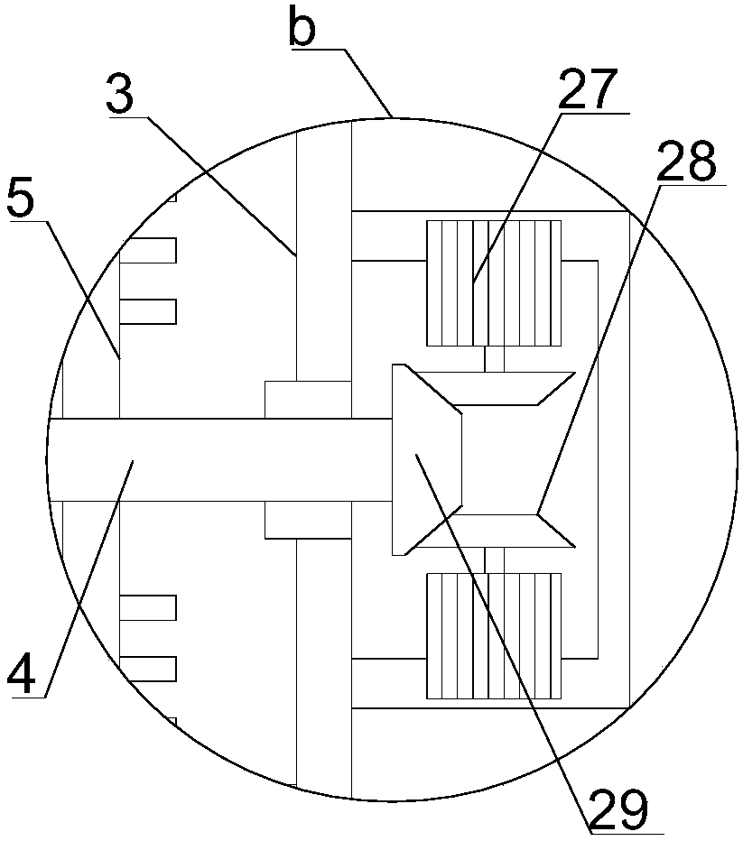 Multistage material screening mortar stirring device