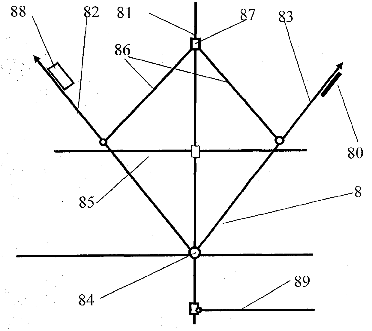 Reflecting mirror array with normal gauge guide