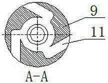 A turntable-driven swirling device for spud shoe lifting on an offshore drilling platform