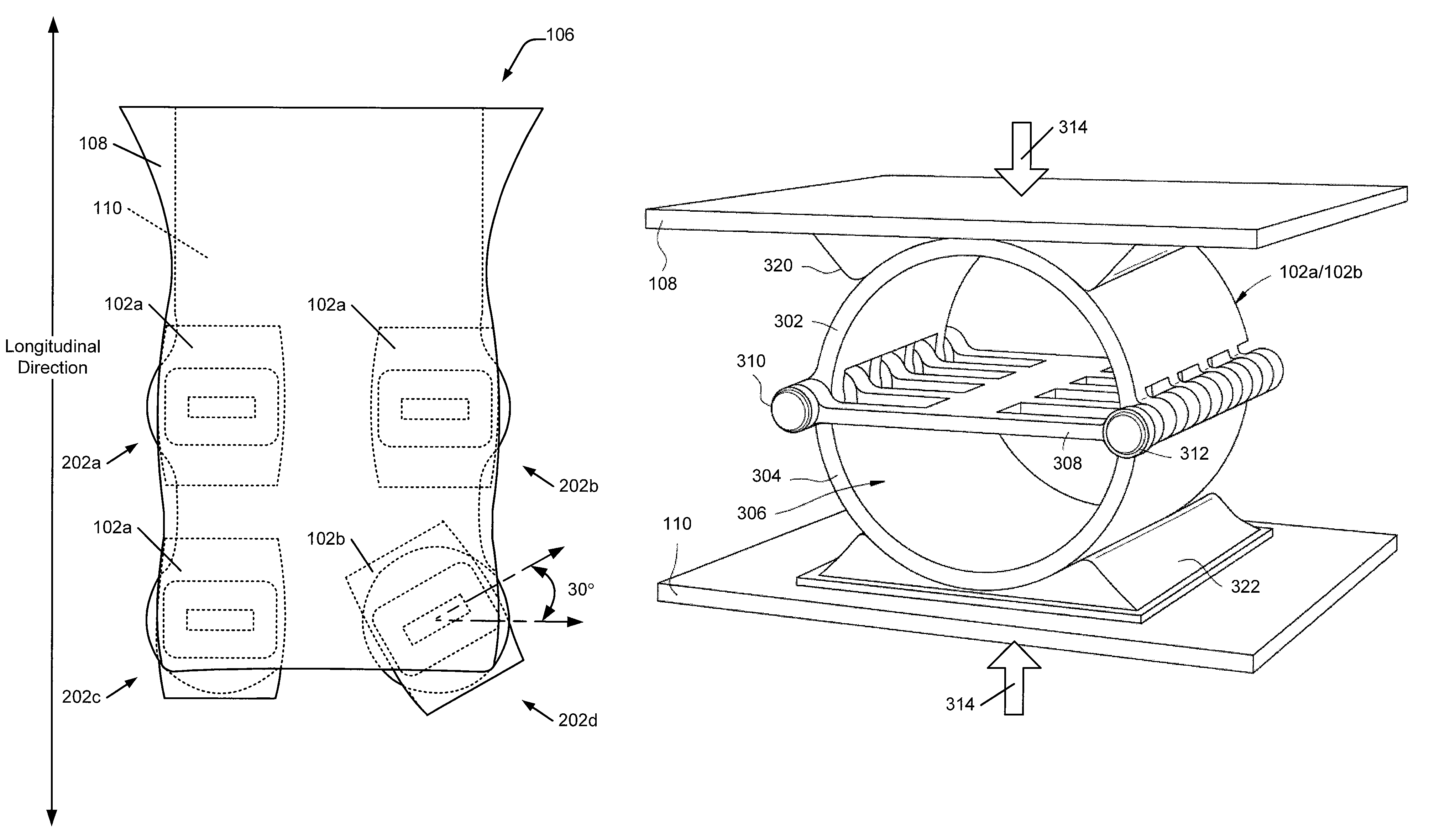 Articles of footwear and other foot-receiving devices including differently oriented impact-attenuation elements