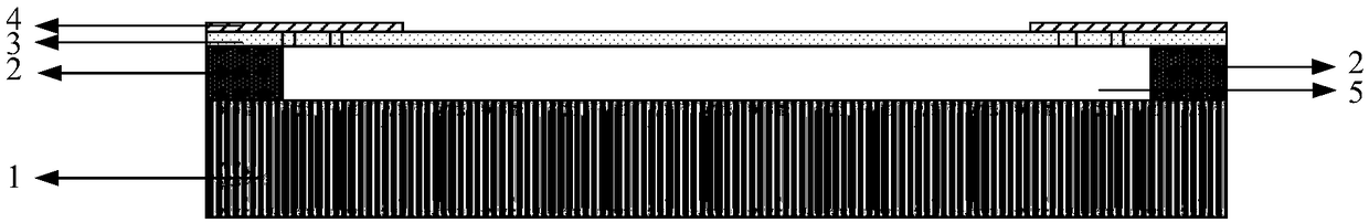 Manganese-cobalt-nickel-oxygen thermistor detector with bent supporting leg micro-bridge structure and method