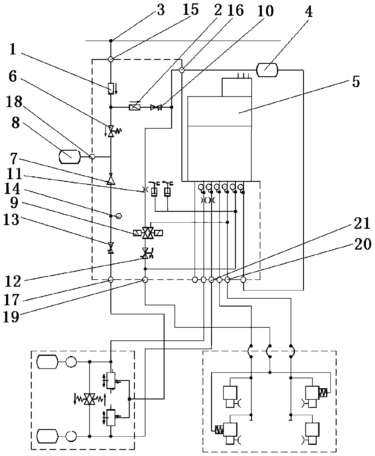 Rail traffic vehicle auxiliary brake control system