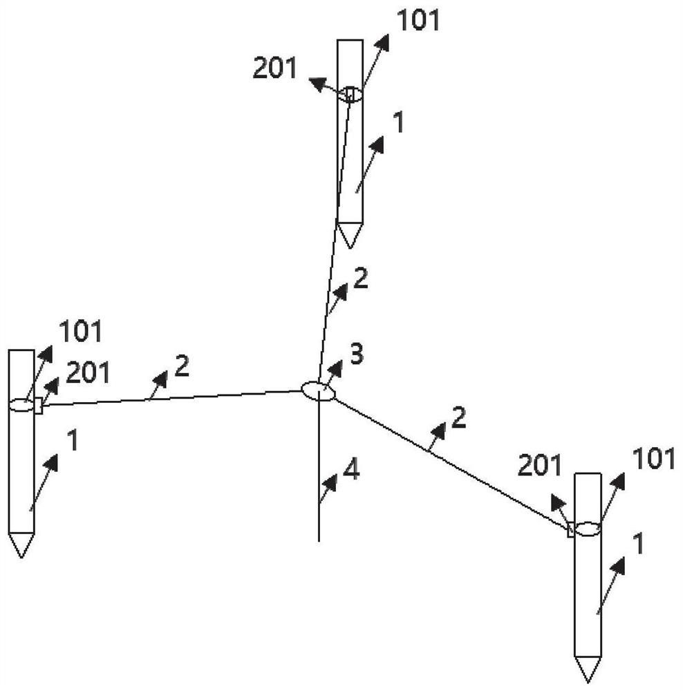 Field geophysical prospecting test landfill space positioning device and method