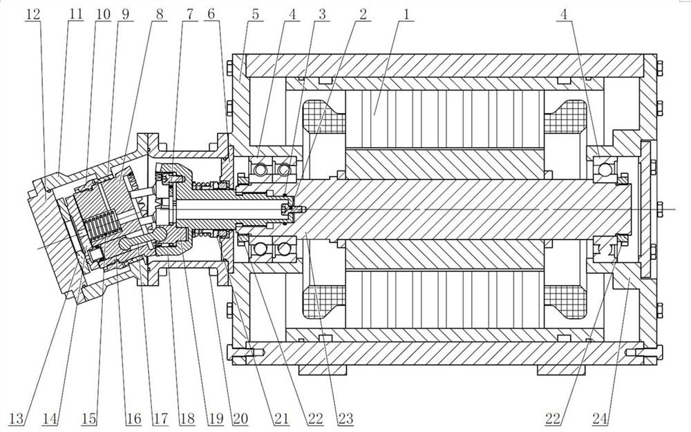 Inclined shaft plunger type hydraulic motor pump