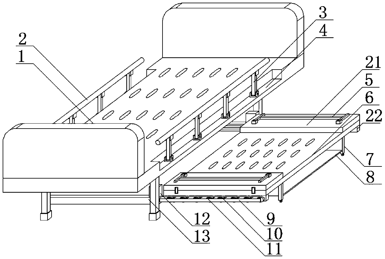 Manageable double-layer sickbed, management system and management method of sickbed