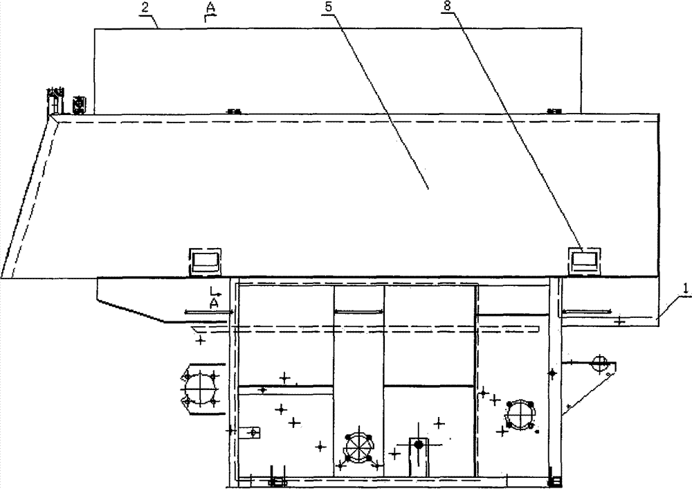 Longitudinal axial flow threshing device with side window