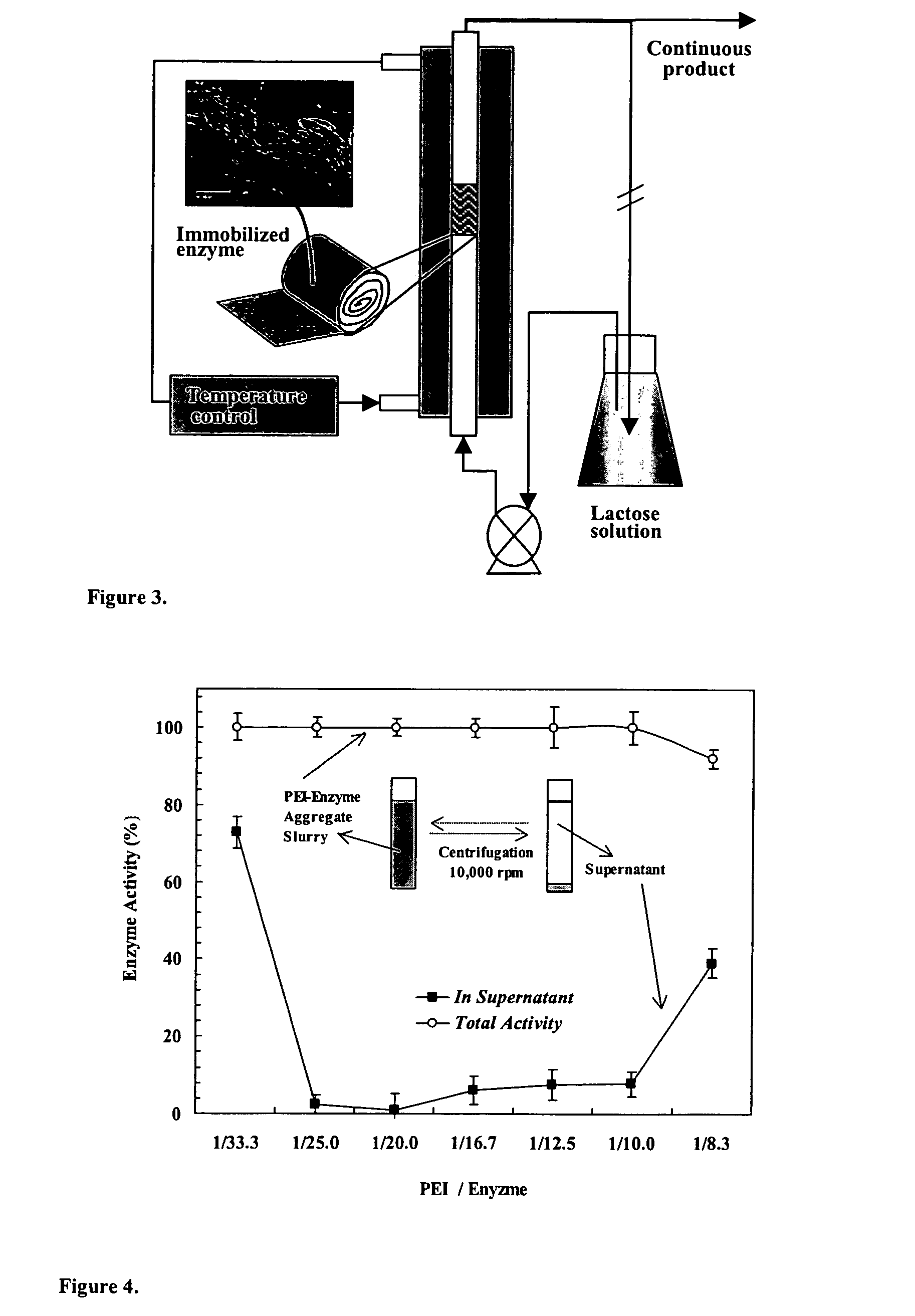 Immobilization of enzyme on a fibrous matrix