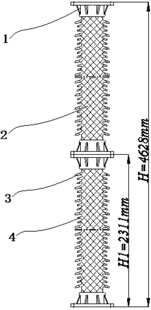 800kV outdoor rod-shaped post porcelain insulator