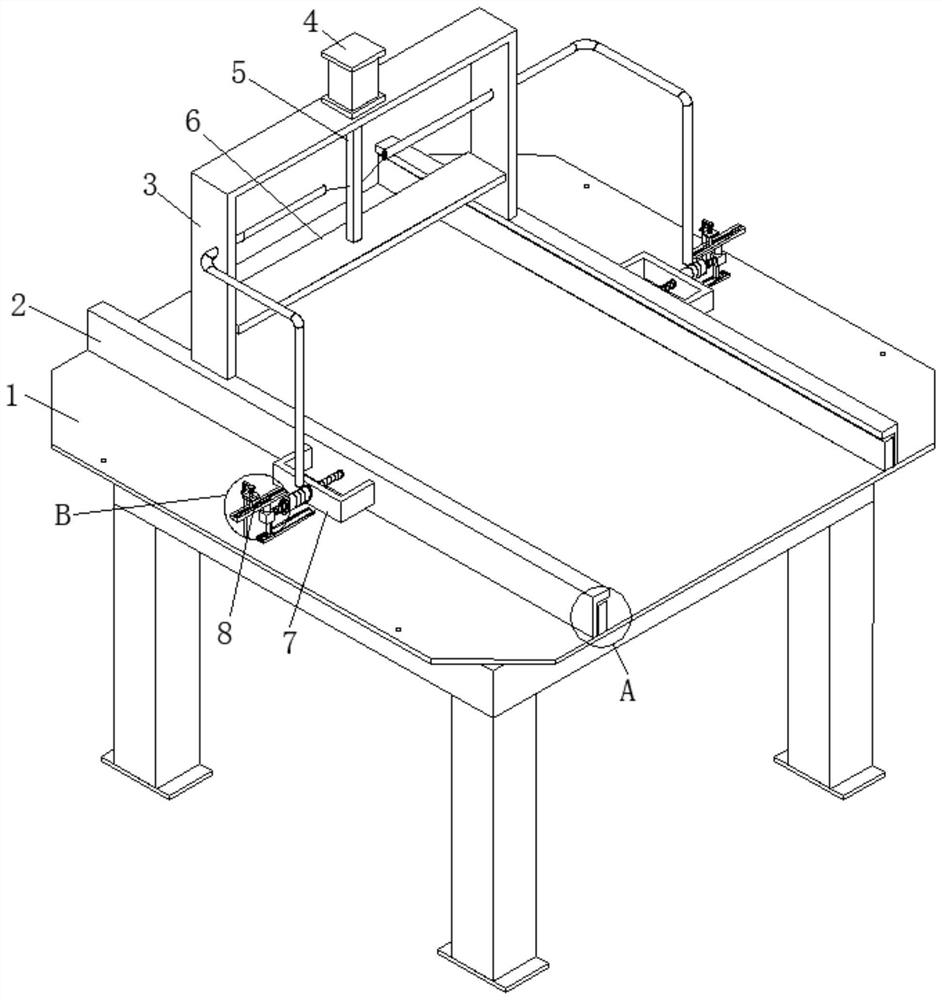 Metal plate machining workbench and using method thereof