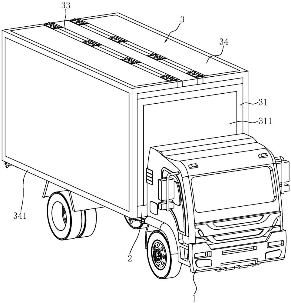 Wing open van transport vehicle