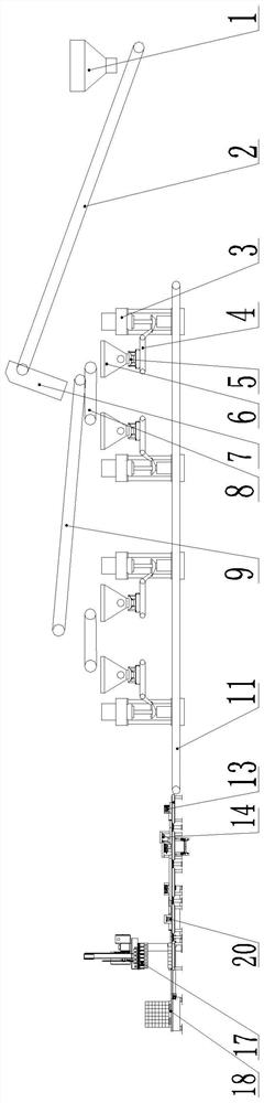 A briquetting automatic production line