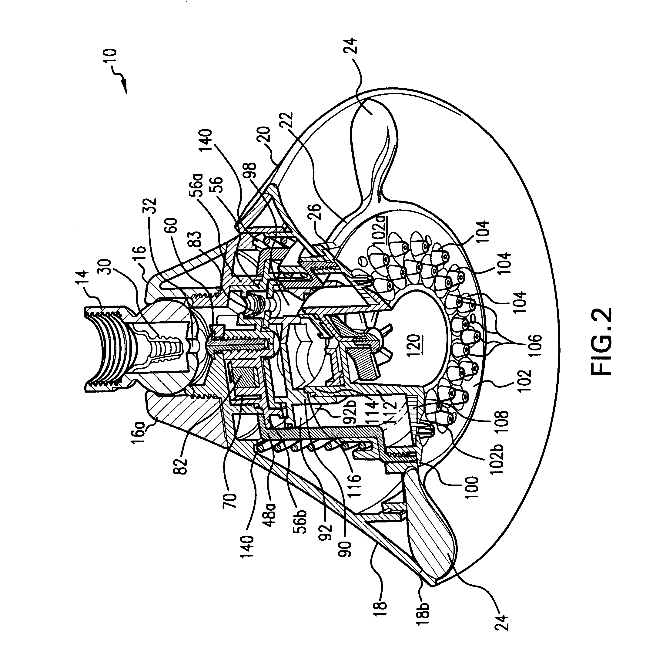 Multifunction showerhead with automatic return function for enhanced water conservation