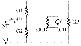 Equivalent simulation calculation modeling method for modularized multi-level converter