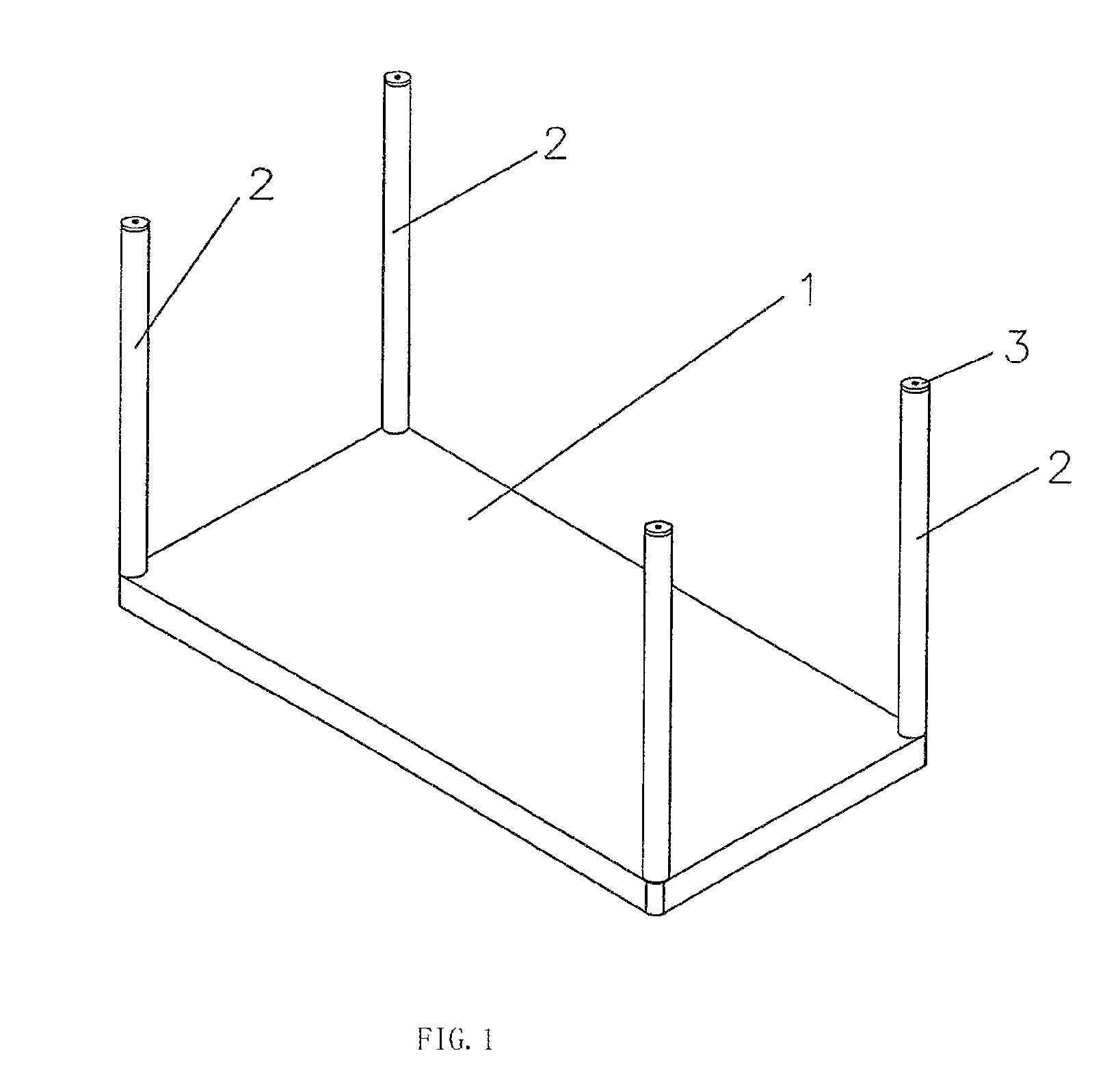 Desk which has combined vertical type legs