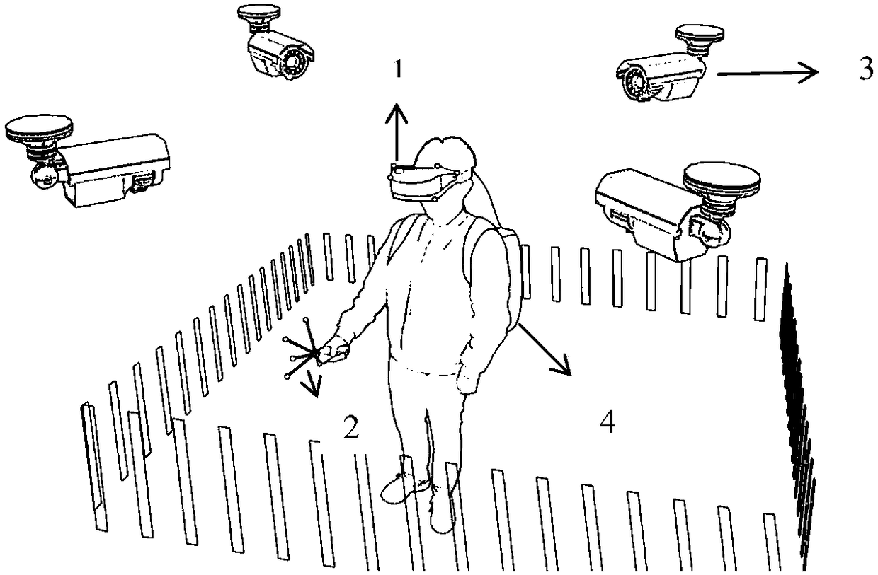 Virtual Reality Space Mobile Positioning System and Method for Virtual House Inspection