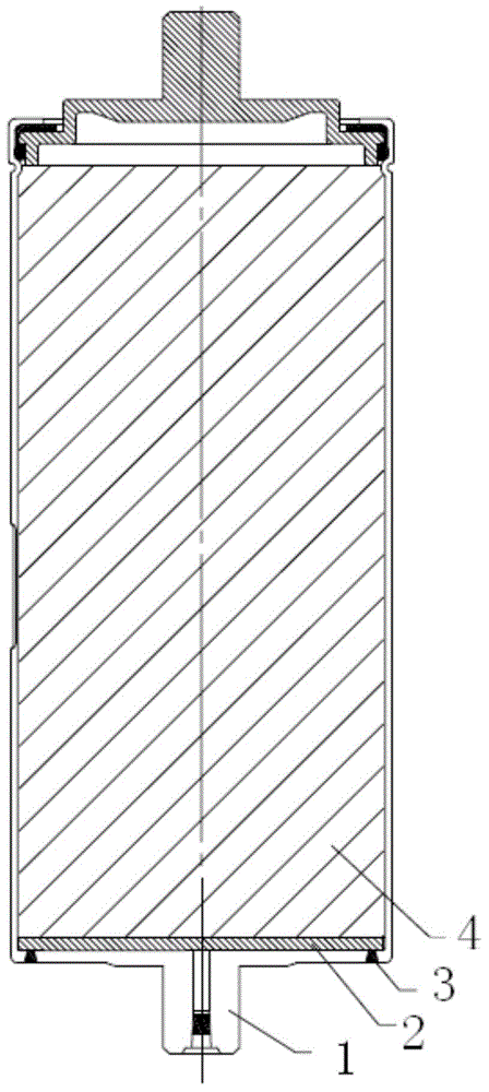 Connection method for super-capacitor current collector and metal housing, and device therefor