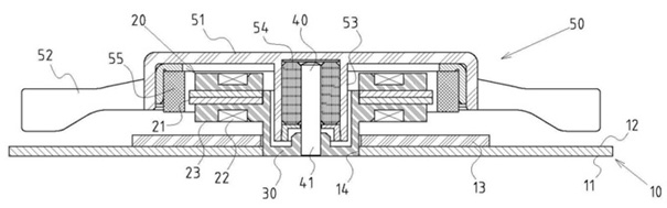 Composite structure of radiator fan and molding method thereof