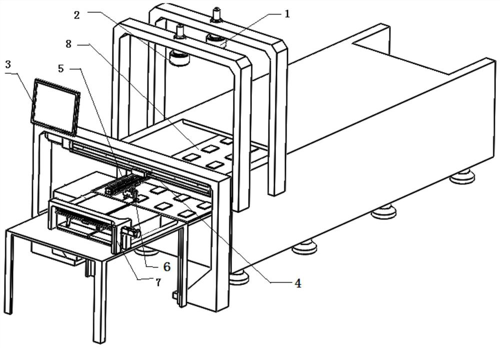 Equipment with scratch detection and protective film pasting functions