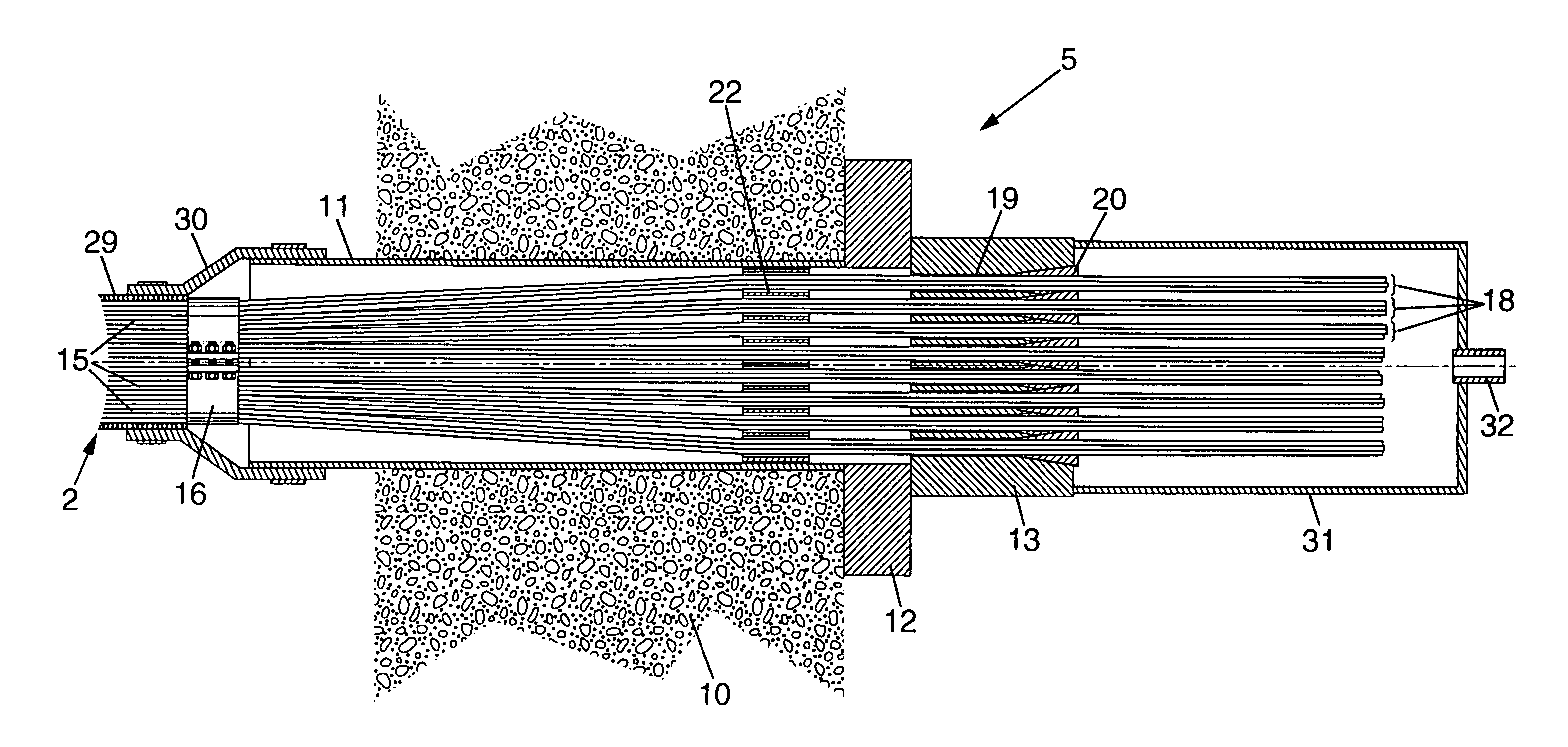 Method for anchoring parallel wire cables and suspension system for a construction work