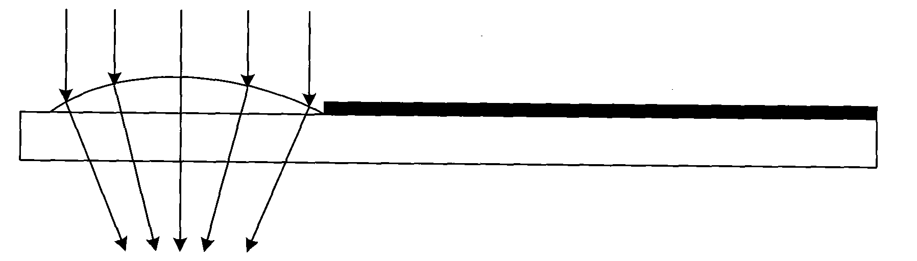 Masking film substrate and border adhesive solidification system