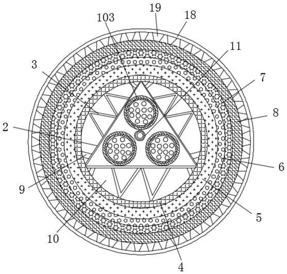 High-sealing smooth load-bearing detection cable for digital oil field