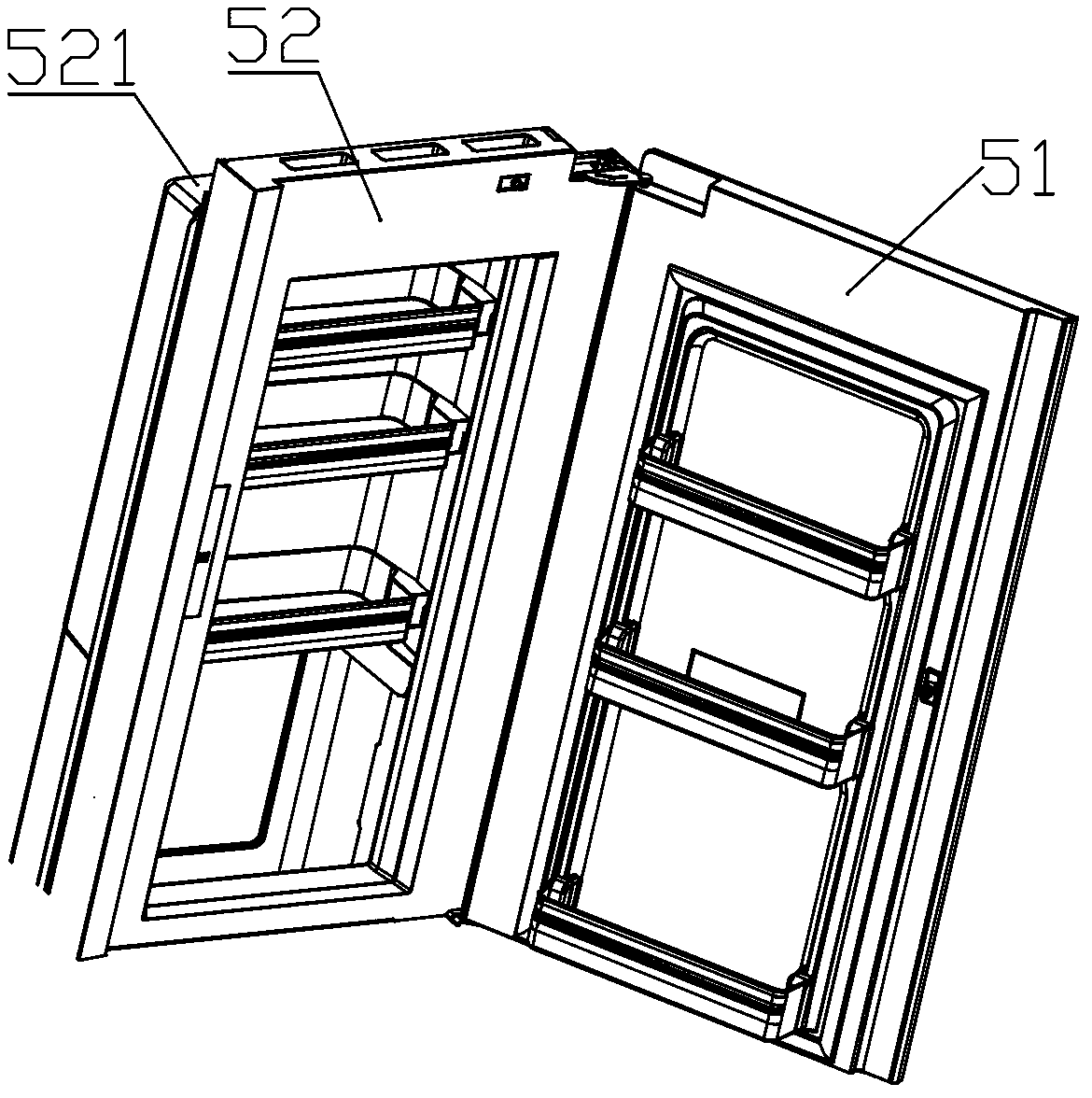 Refrigerator and method for opening and closing refrigerator door body thereof