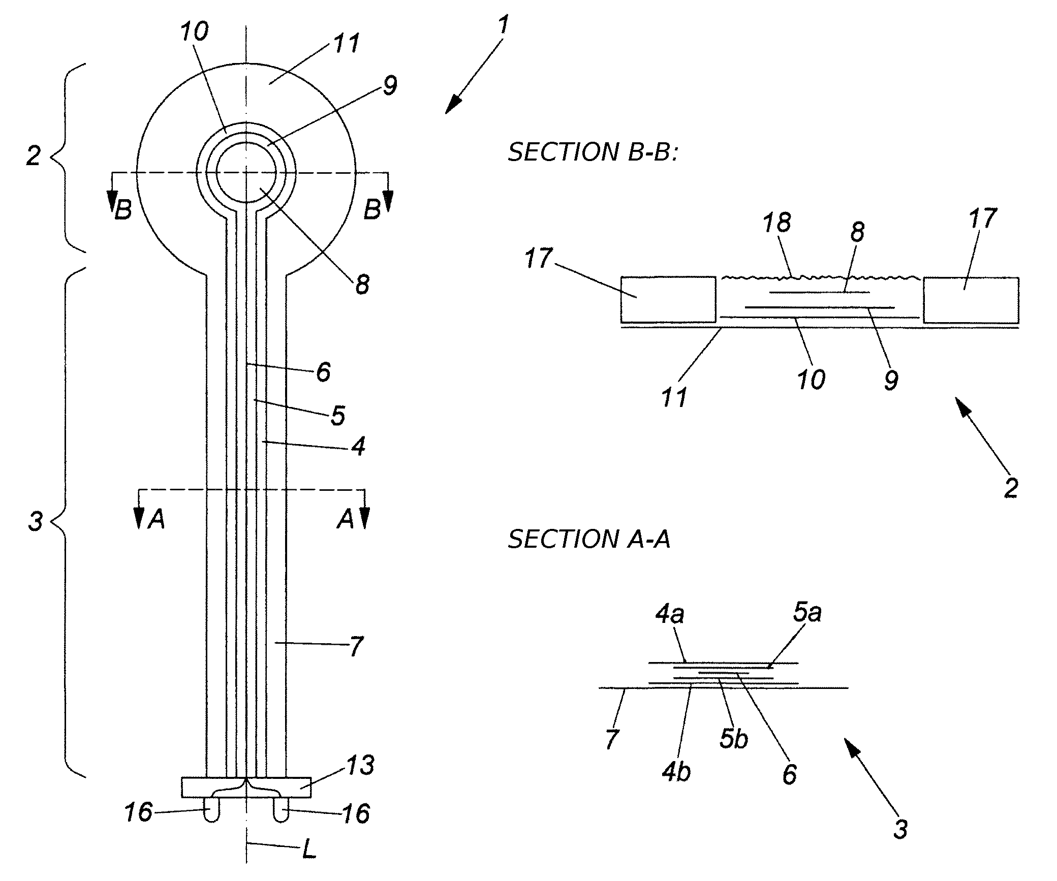 Medical electrode with printed shielded feed line