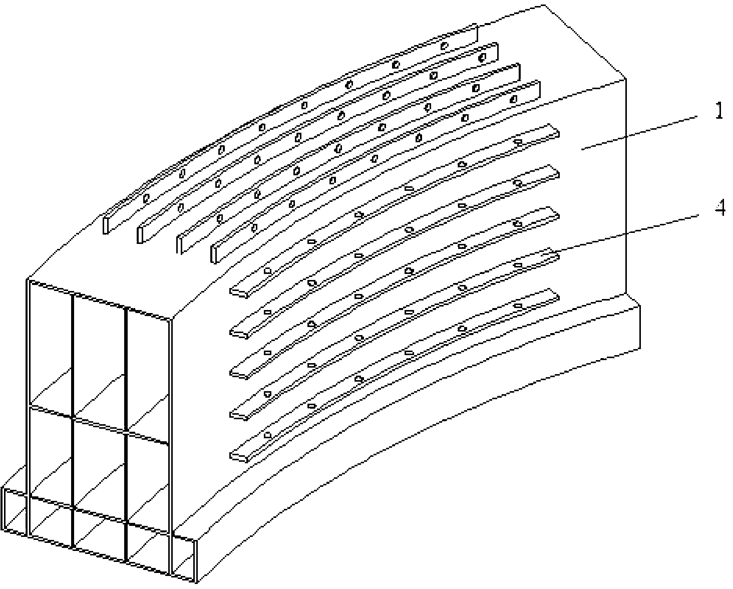 Novel short segment steel box-concrete combined beam